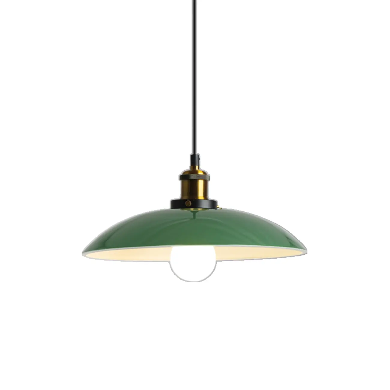 Adjustable Industrial Olive Green Iron Dining Pendant Light