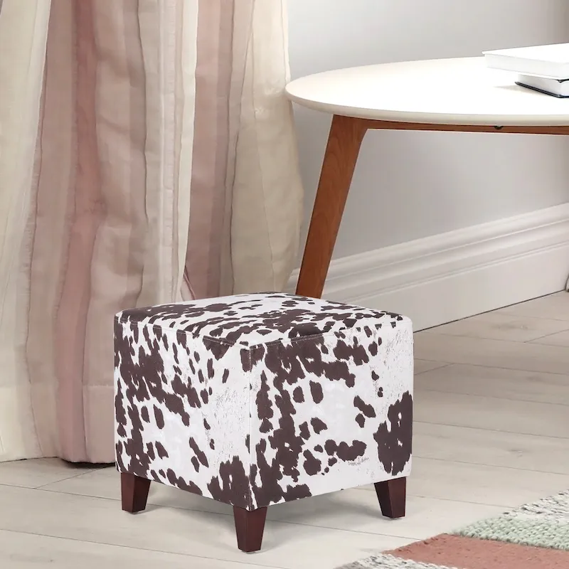 Adeco Simple British Style Passionate Cube Ottoman Footstool