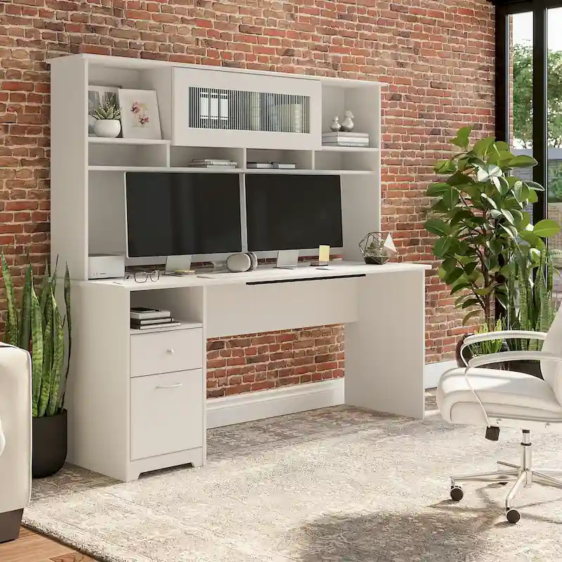 72W Computer Desk with Hutch and Drawers by Bush Furniture