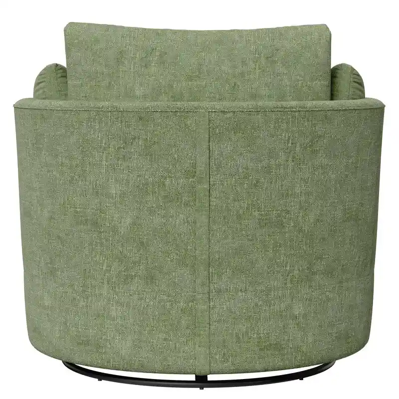 Chenille Swivel 34.7 Wide Soft Modern Upholstered Accent Chair