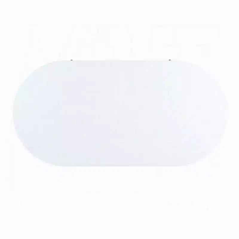 Royal Hampton Oval Coffee Table with Drawer, 47 Inch, Glossy White, Gold Metal