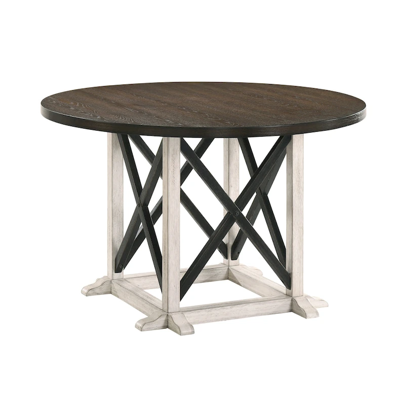 McFarlane Farmhouse Antique White Rubberwood 5-Piece Dining Set by Furniture of America