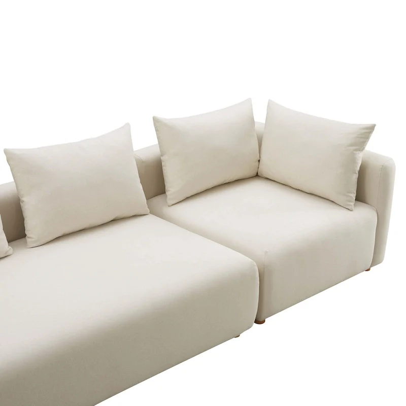 Hangover Cream Upholstered 145 Long Sofa