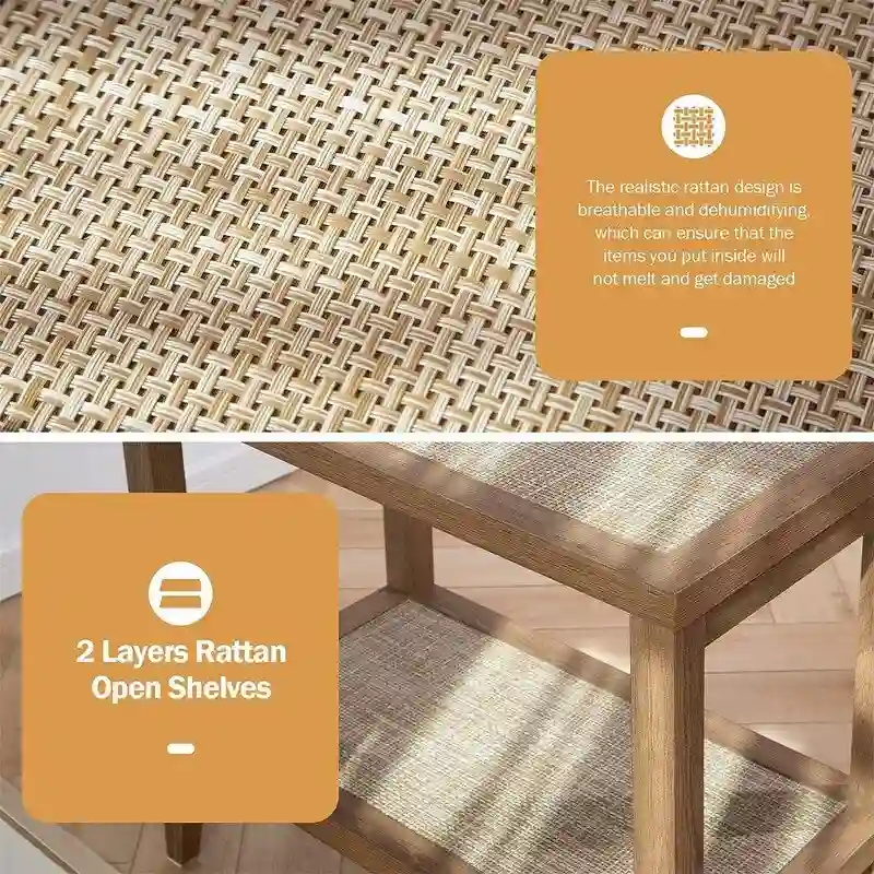 End Table Living Room Set of 2 - 14D x 24W x 24H