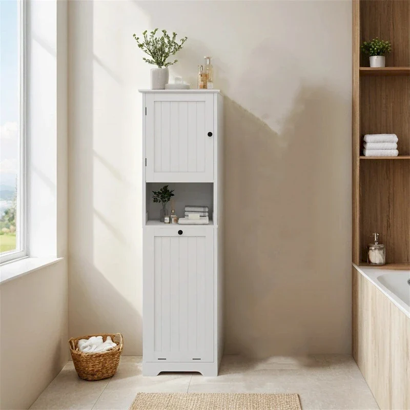 One-Compartment One-Door Tilt-Out Laundry Sorter Cabinet