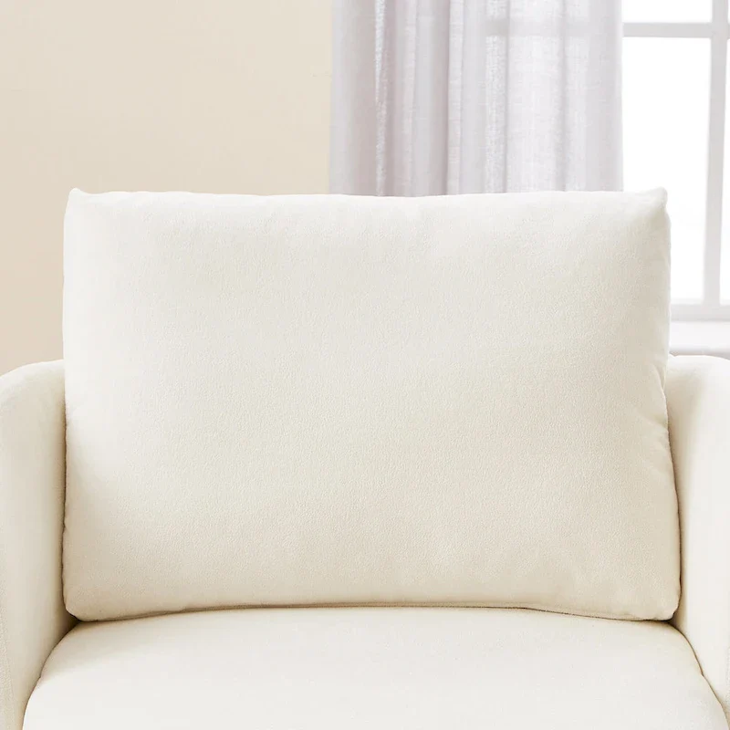 Chenille 360 Swivel Barrel Chair with Ergonomic Curved Design and 440lb Weight Capacity