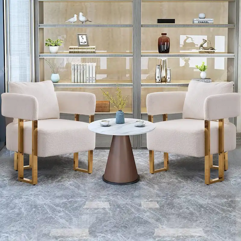 Modern 24.4 Upholstered Accent Chair (Set of 2)