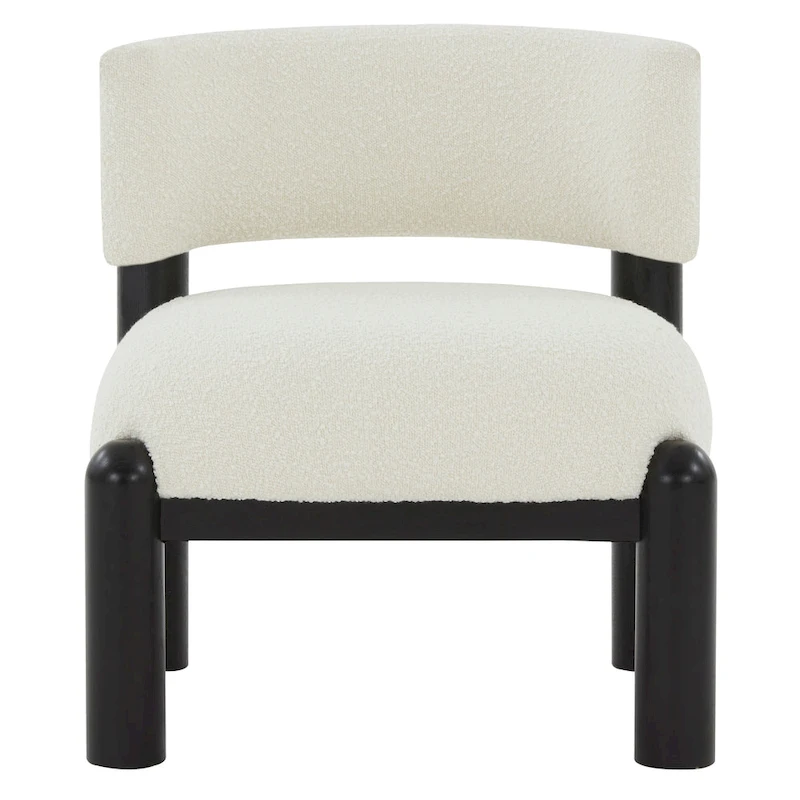 SAFAVIEH Couture Dineke Faux Shearling Accent Chair - 26 In. W x 26 In. D x 28 In. H - 26Wx26Dx28H