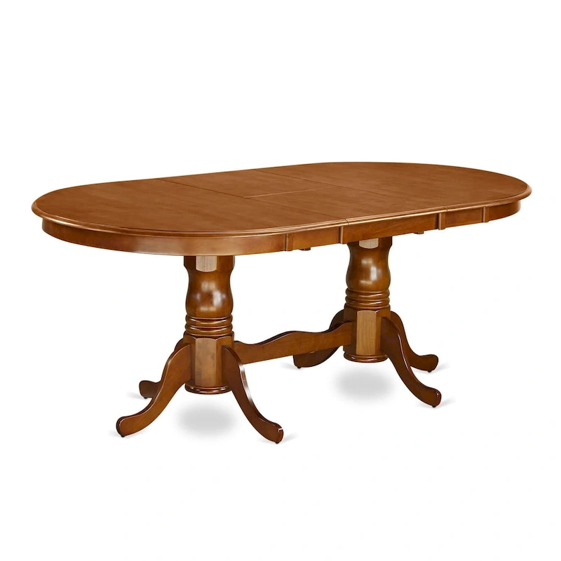 East West Furniture Table Set Consist of an Oval Table with Butterfly Leaf and Dining Chairs (Chair Seat Type Options)