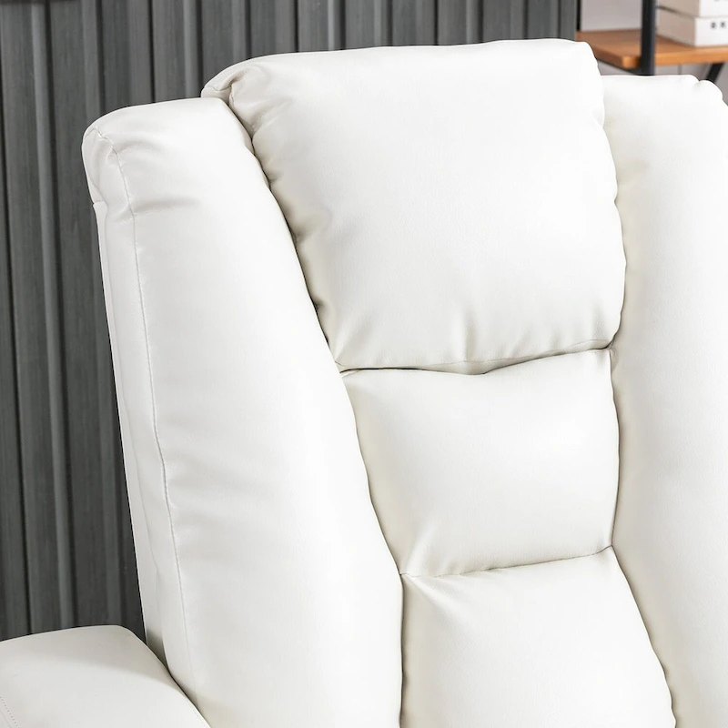 Power Leather Recliner Chair Home Theater Seating Soft