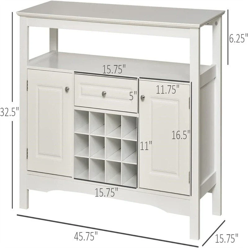 Coffee Bar Cabinet - 15.75D x 45.75W x 32.5H