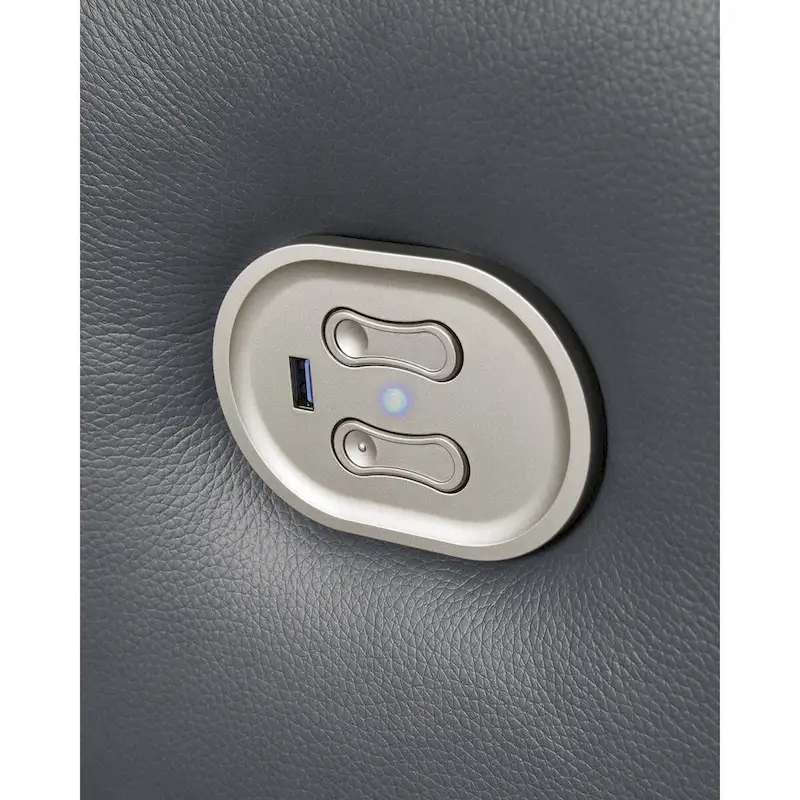 Steel Power Reclining Sofa - 89W x 42D x 43H