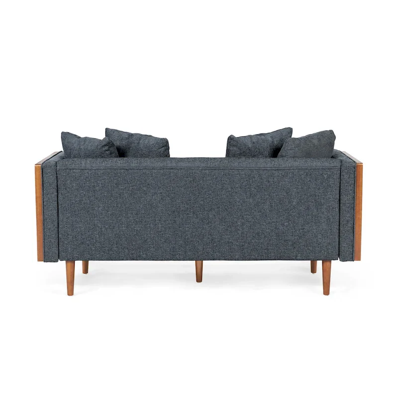 Tufted Loveseat with Accent Pillows