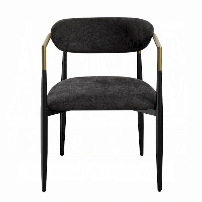 ACME Jaramillo SIDE CHAIR (SET-2) Black Fabric & Black Finish