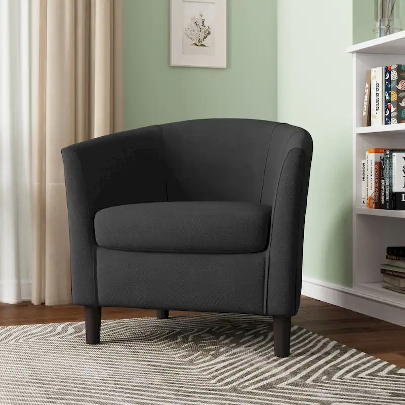 Modern Accent Chair Upholstered Barrel Chair
