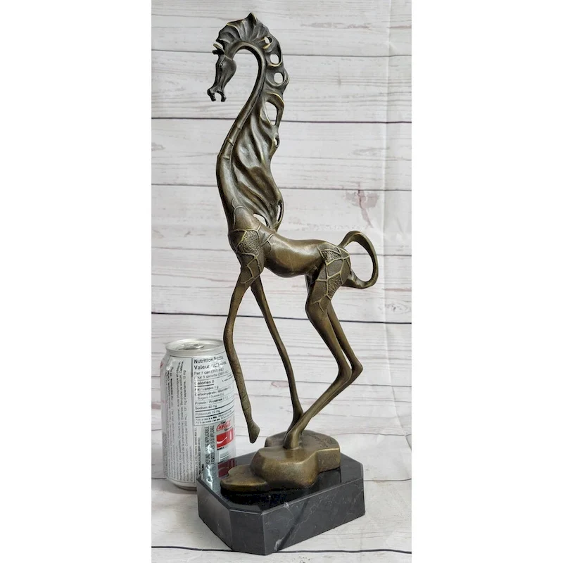 Surreal Dalinian Horse Abstract Bronze Sculpture Statue Salvador Dali 15 Inches X 9 Inches
