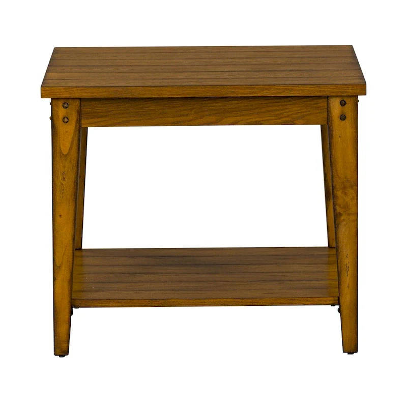 Oak Square Lamp Table