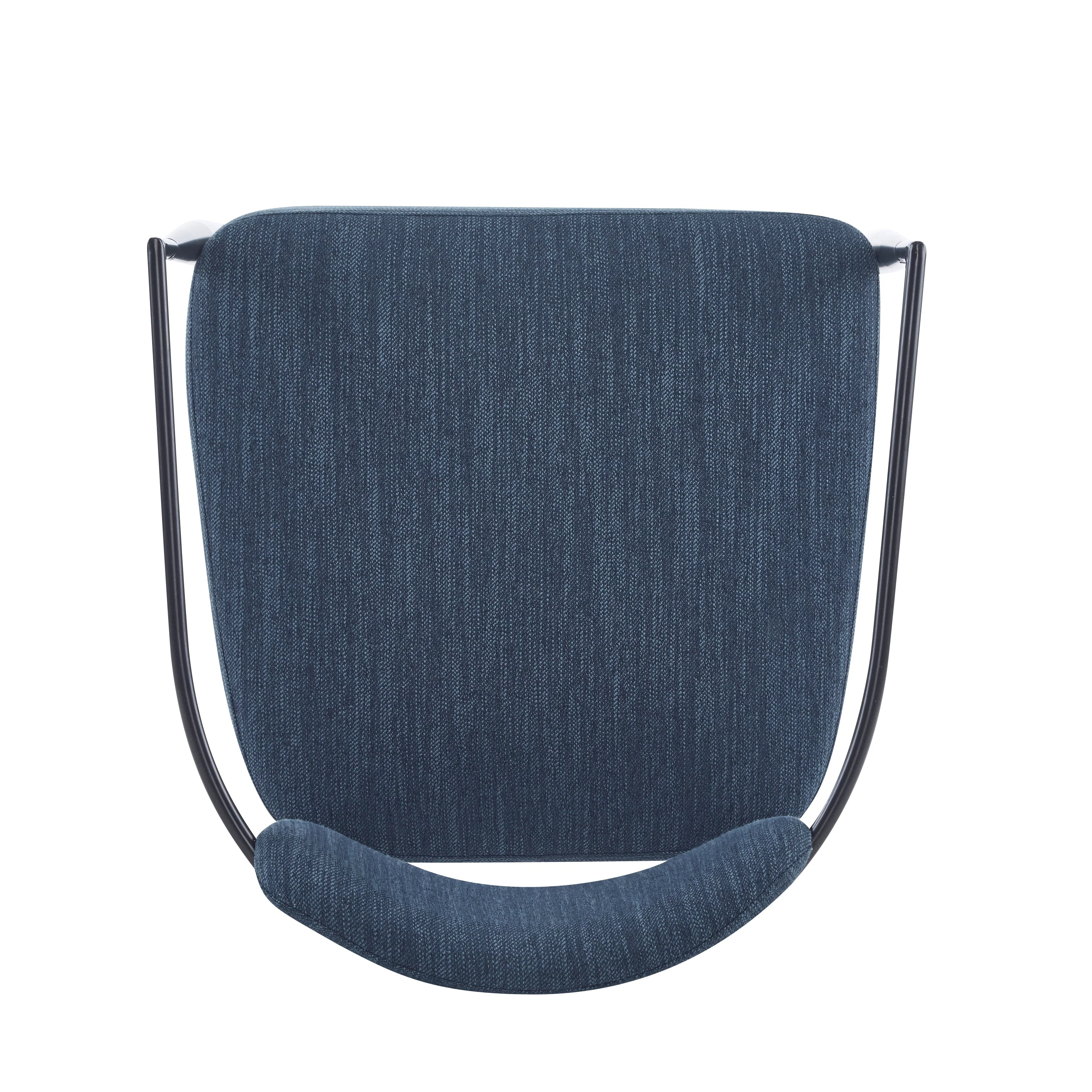 Mid-Century Fabric Dining Chair with Tapered Legs & Pocket Spring Seat