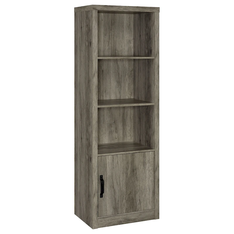 TV Entertainment Console with 2 Media Tower, 8 Compartments, Driftwood Gray