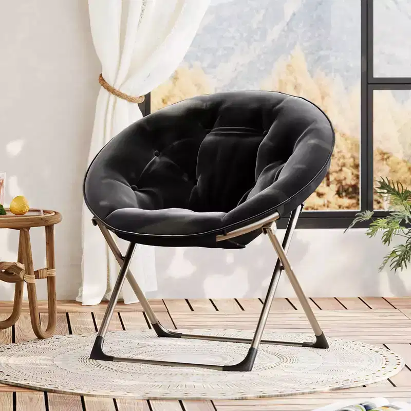 Faux Fur Saucer Chair, Folding Style, 1-Person