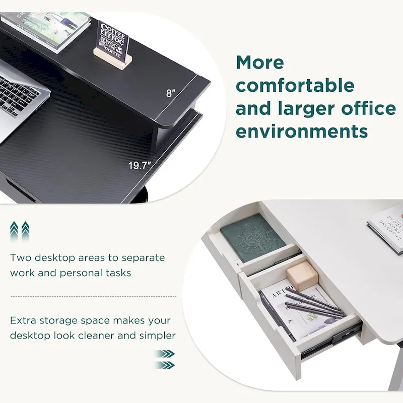 60 L Shaped Electric Comnputer Desk, Height Adjustable Gaming Desk