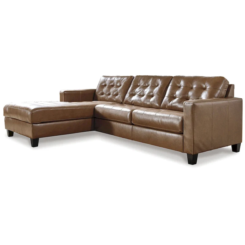 Signature Design by Ashley Baskove Brown 2-Piece Sectional with Chaise - 110W x 72D x 36H