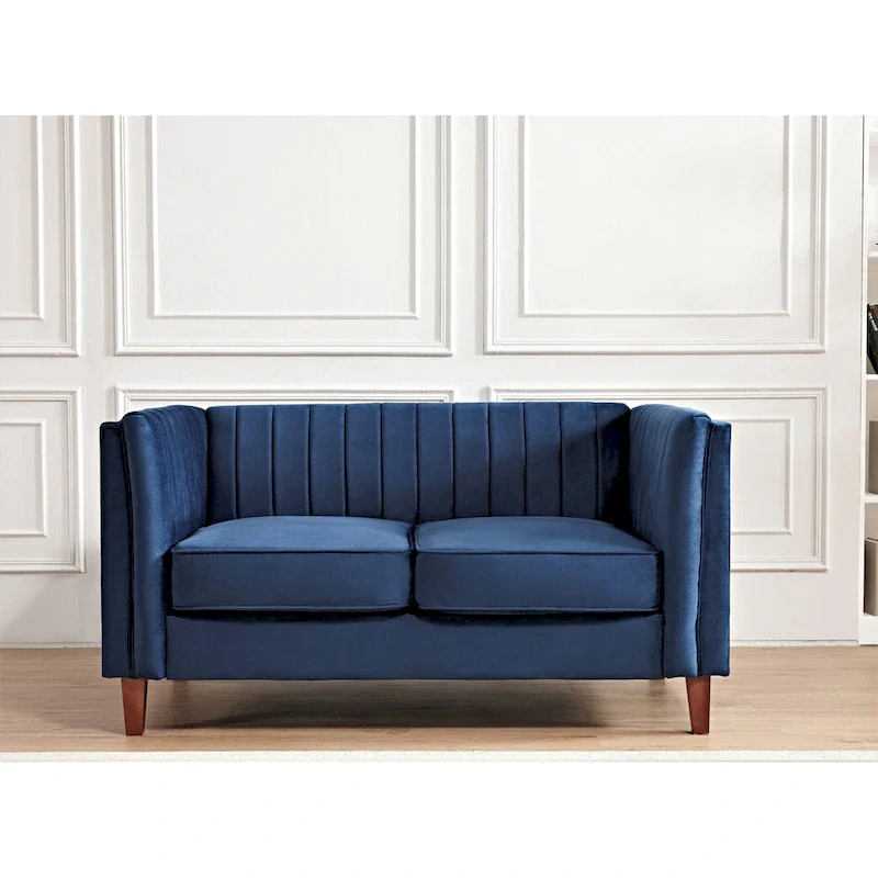 Line Tufted Square Design Loveseat