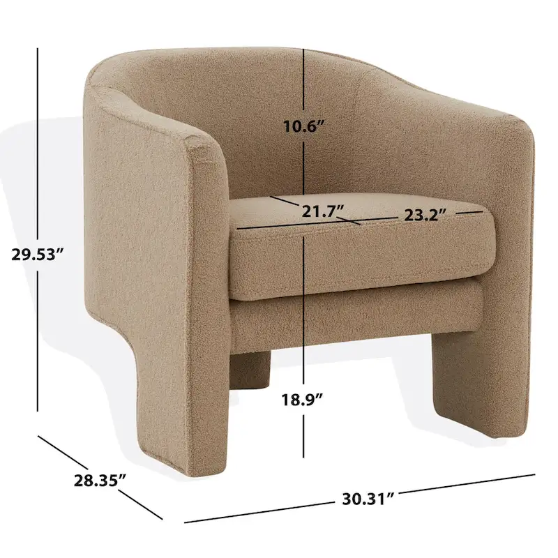 Evchen Velvet Accent Chair - 30 W x 28 L x 30 H