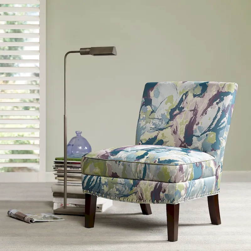 Madison Park Alex Artistic Print Armless Slipper Accent Chair