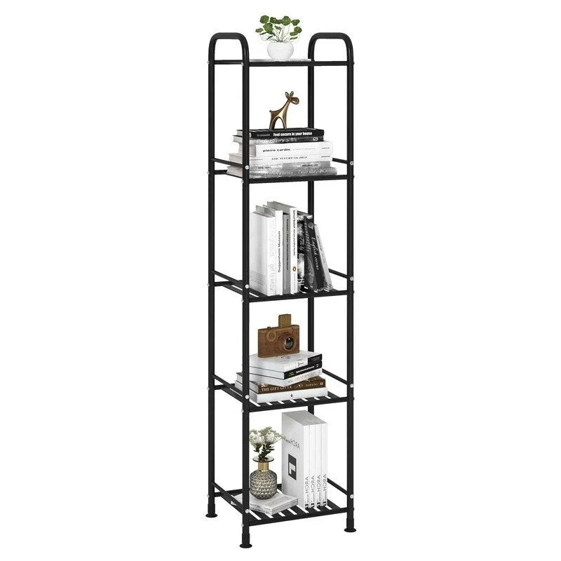 5 Tier Narrow Bathroom Shelving Unit - 13D x 11W x 54.7H