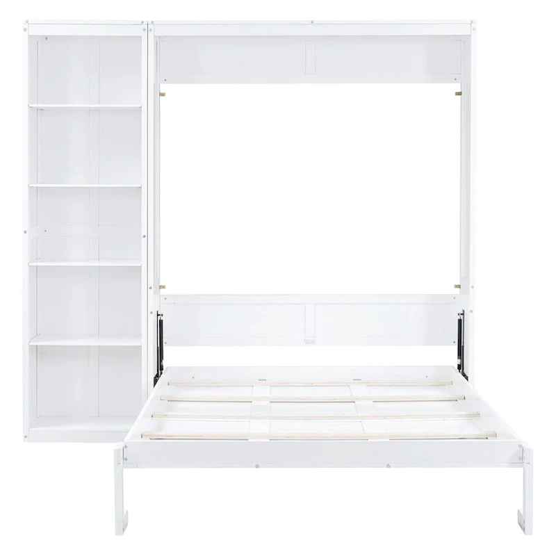 Merax Murphy Bed Wall Bed with Shelves
