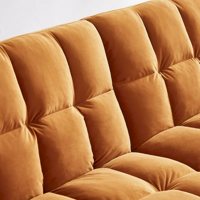 Velvet Convertible Sofa Bed - 3-Position Futon