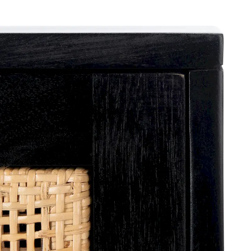 SAFAVIEH Dayana 2-Drawer Rattan Accent Table Nightstand