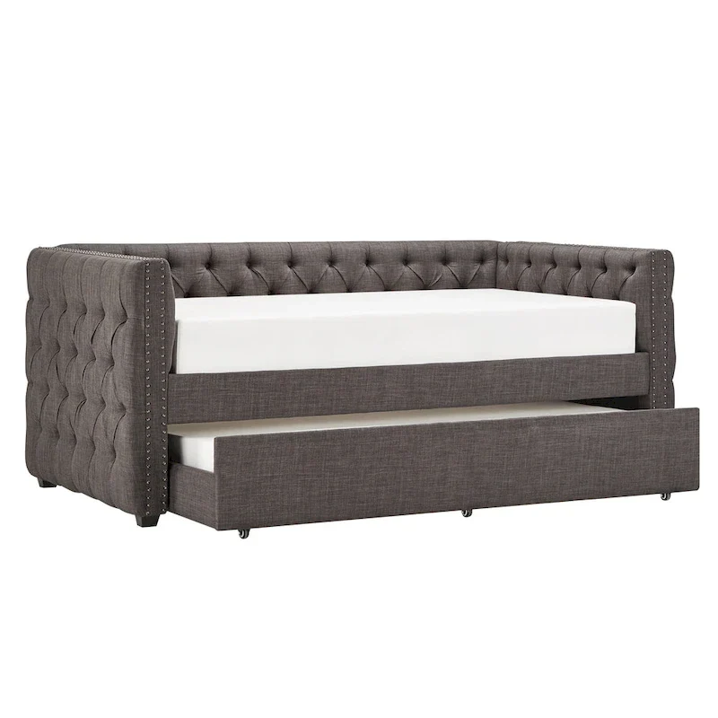 Knightsbridge Twin Tufted Nailhead Daybed by iNSPIRE Q Artisan