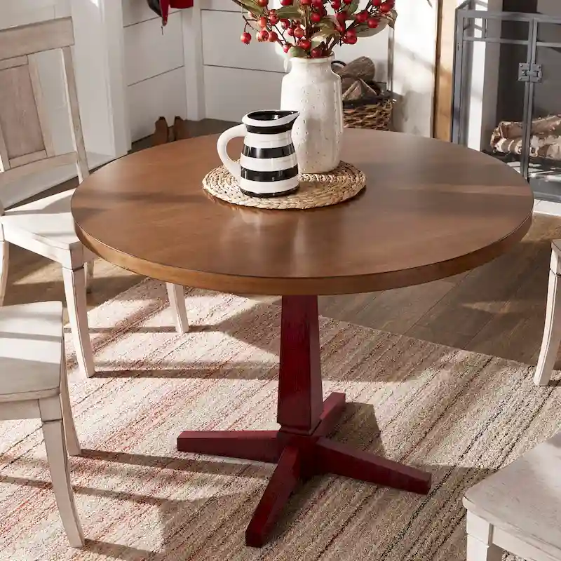 Ronda Round Two-Tone Dining Table