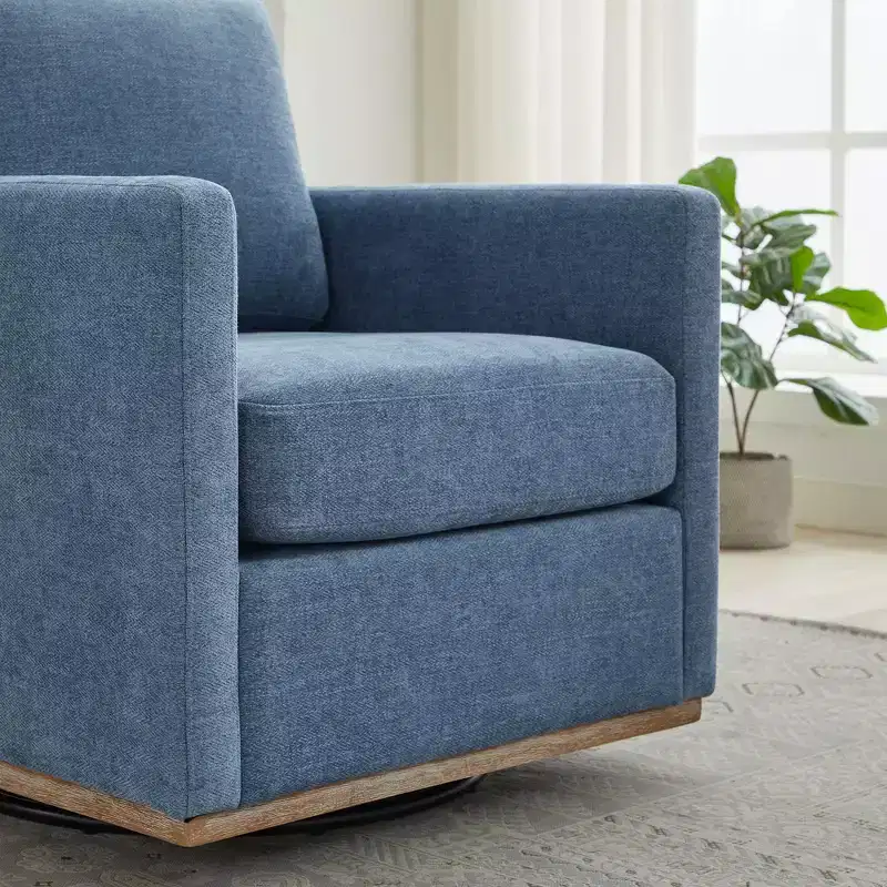 Upholstered 360° Swivel Accent Chair, Seats 1