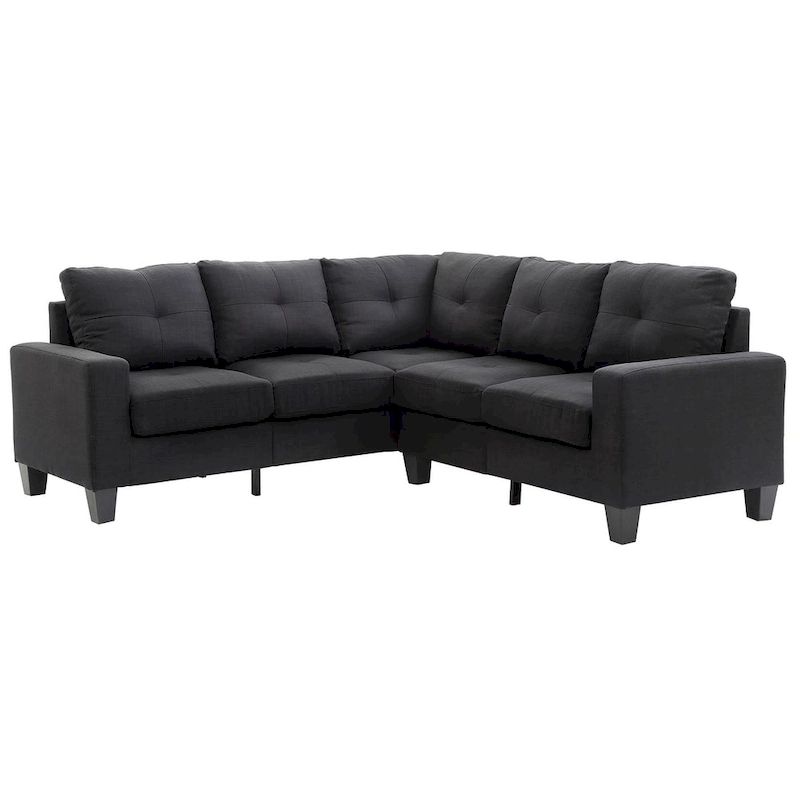 Newbury 82 in. W 2-piece Polyester Twill L Shape Sectional Sofa - 32L x 82W x 35H