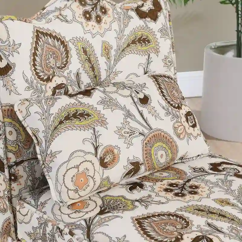 Velvet single dining chair with soft seat cushion