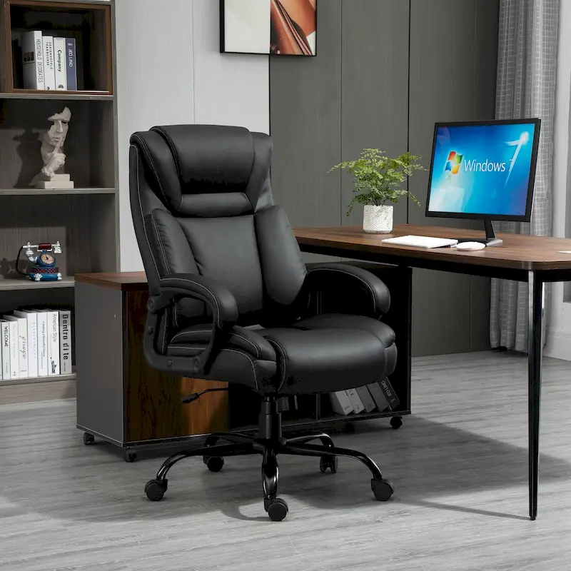 Vinsetto Big and Tall Executive Office Chair 400lbs Computer Desk Chair with High Back PU Leather Ergonomic Upholstery
