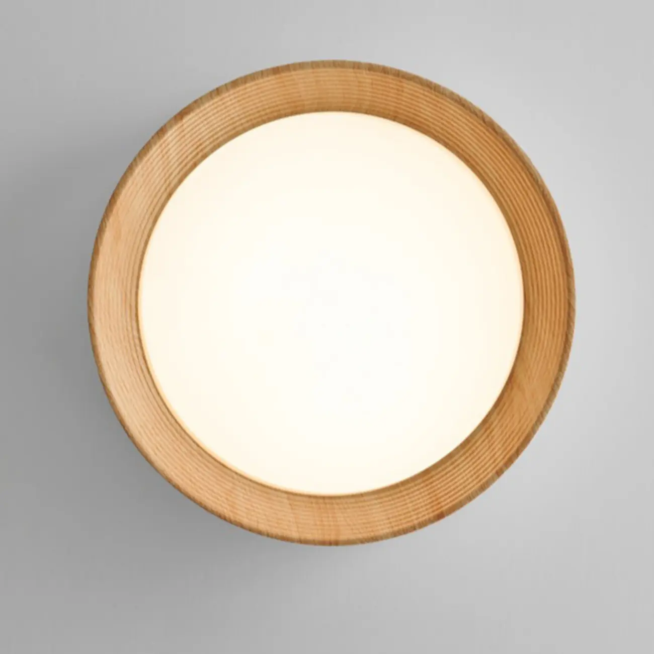 Walnut Round Flush Mount Ceiling Light