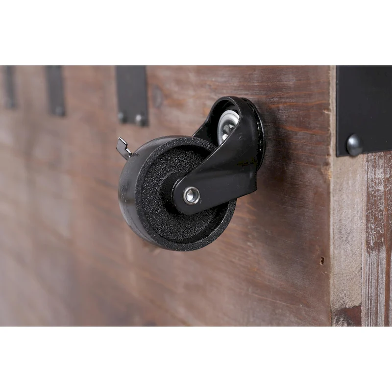 Antique Reclaimed Wood Gray Trunk and Side Table, Set of 3