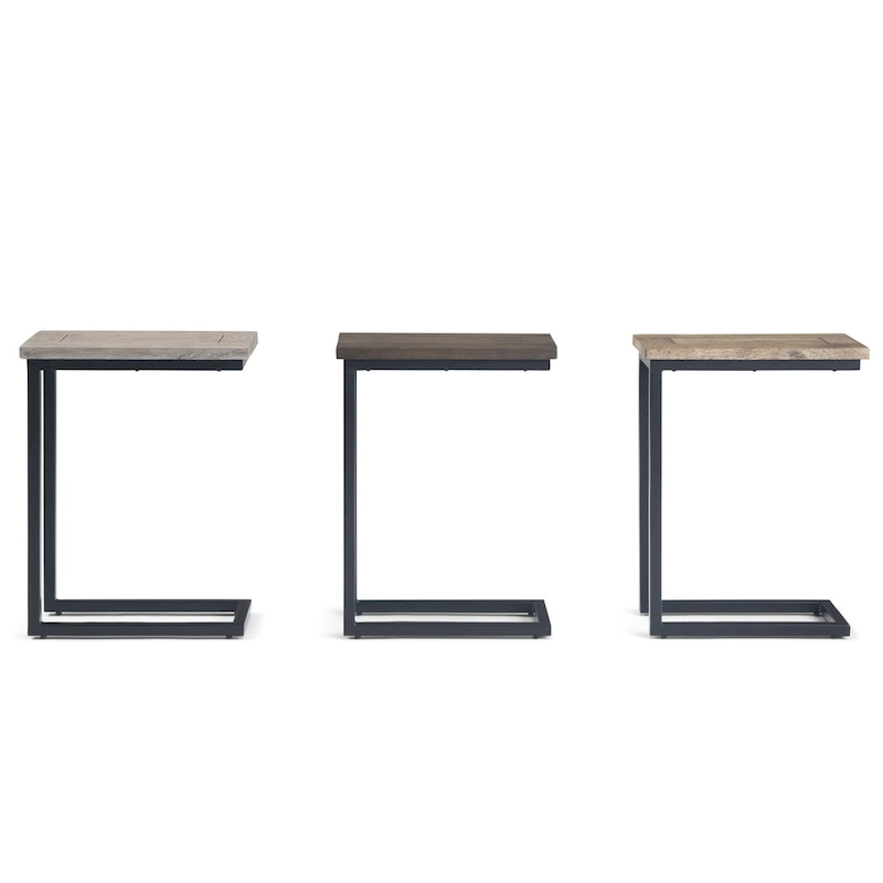 WYNDENHALL Rhonda 18 inch Wide Solid Metal Industrial C Side Table - 18 W x 10 D x 24 H