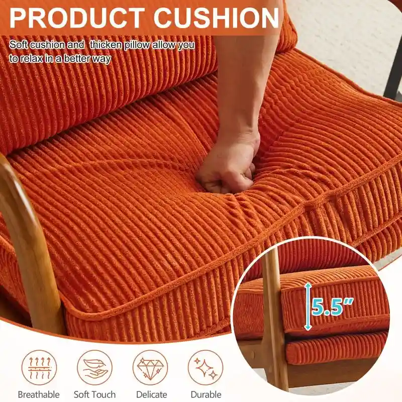 2-pc Upholstered Linen Blend Accent Chair