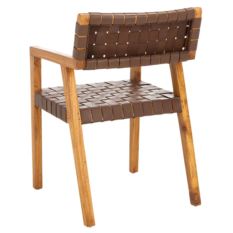 SAFAVIEH Gerda Woven Leather Dining Room Chair - 22.1