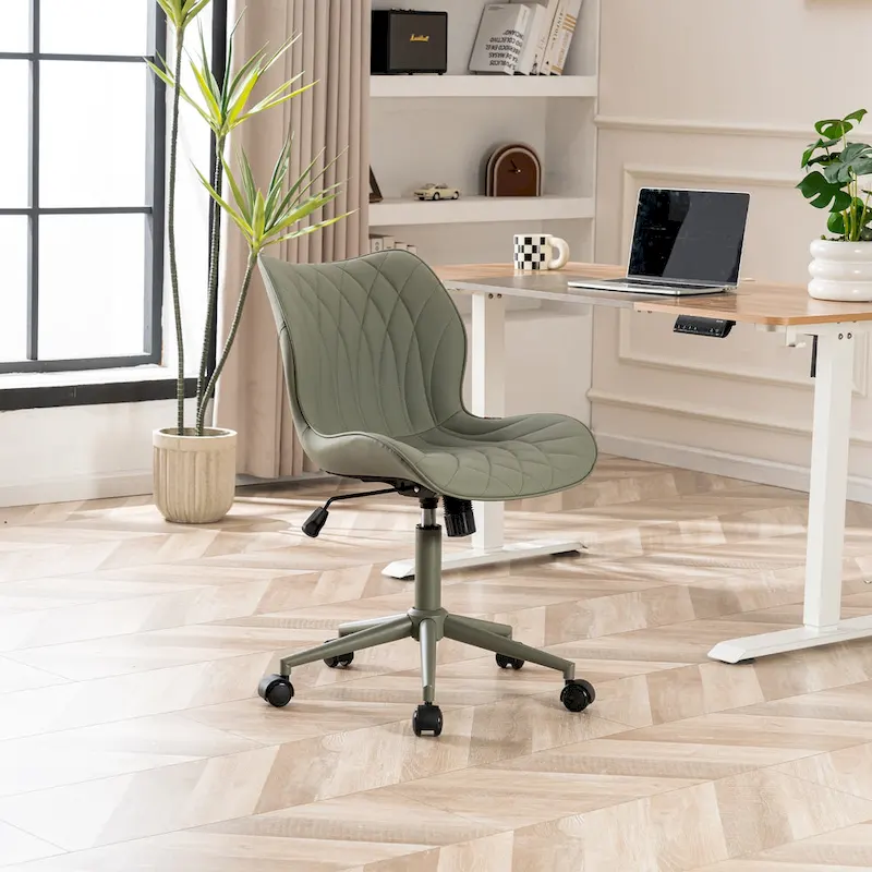 Swivel Armless Desk Chair Office Chairs Makeup Vanity Chair