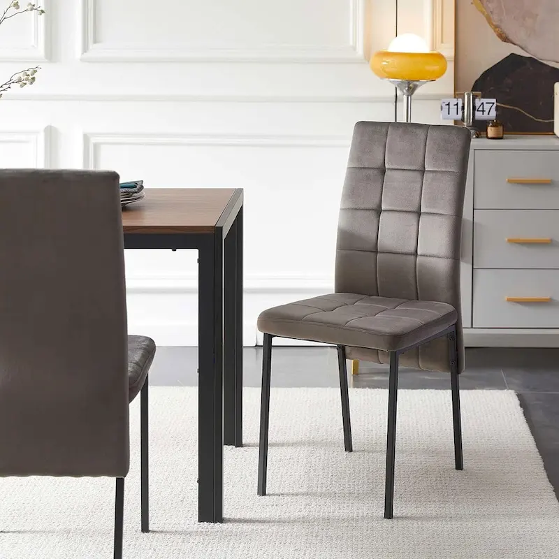 Howtai Upholstered Velvet Dining Chair High Back