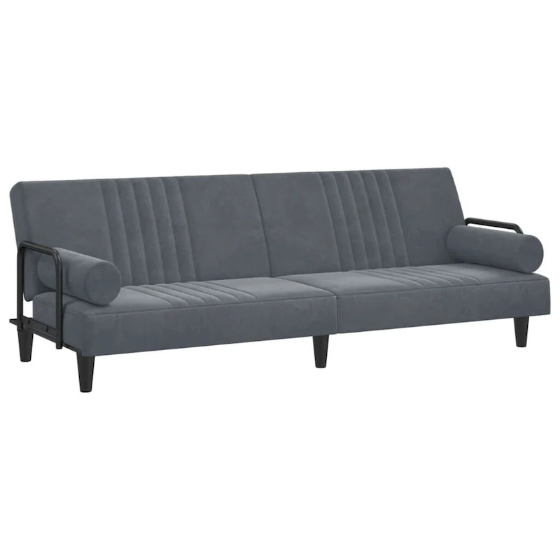 vidaXL Sofa Bed with Armrests Couch Recliner Loveseat Folding Daybed Velvet - 80.7 x 35 x 27.6