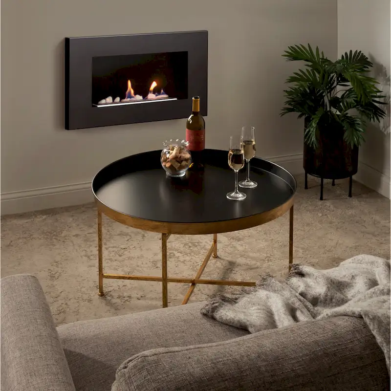 Kate and Laurel Celia Round Metal Coffee Table - 28.25x28.25x19