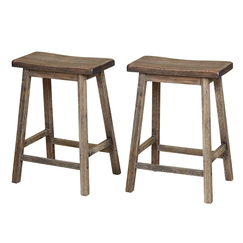 Simple Living Marney Rubberwood 24-inch Counter-height Bar Stools (Set of 2)