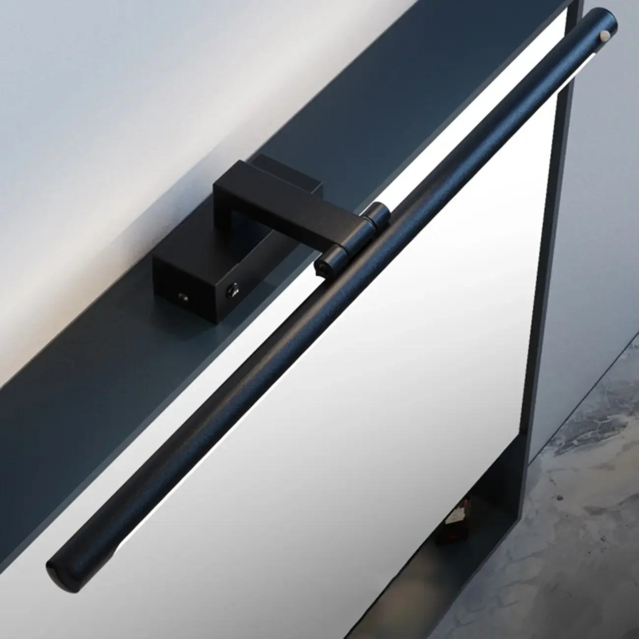 Modern Black Sleek Tubular LED Vanity Light